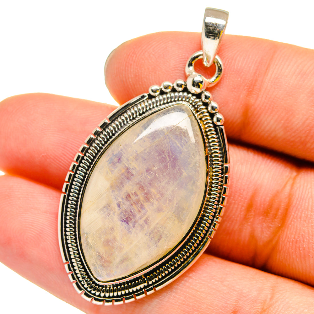 Rainbow Moonstone Pendants handcrafted by Anasilvercos - PD13205