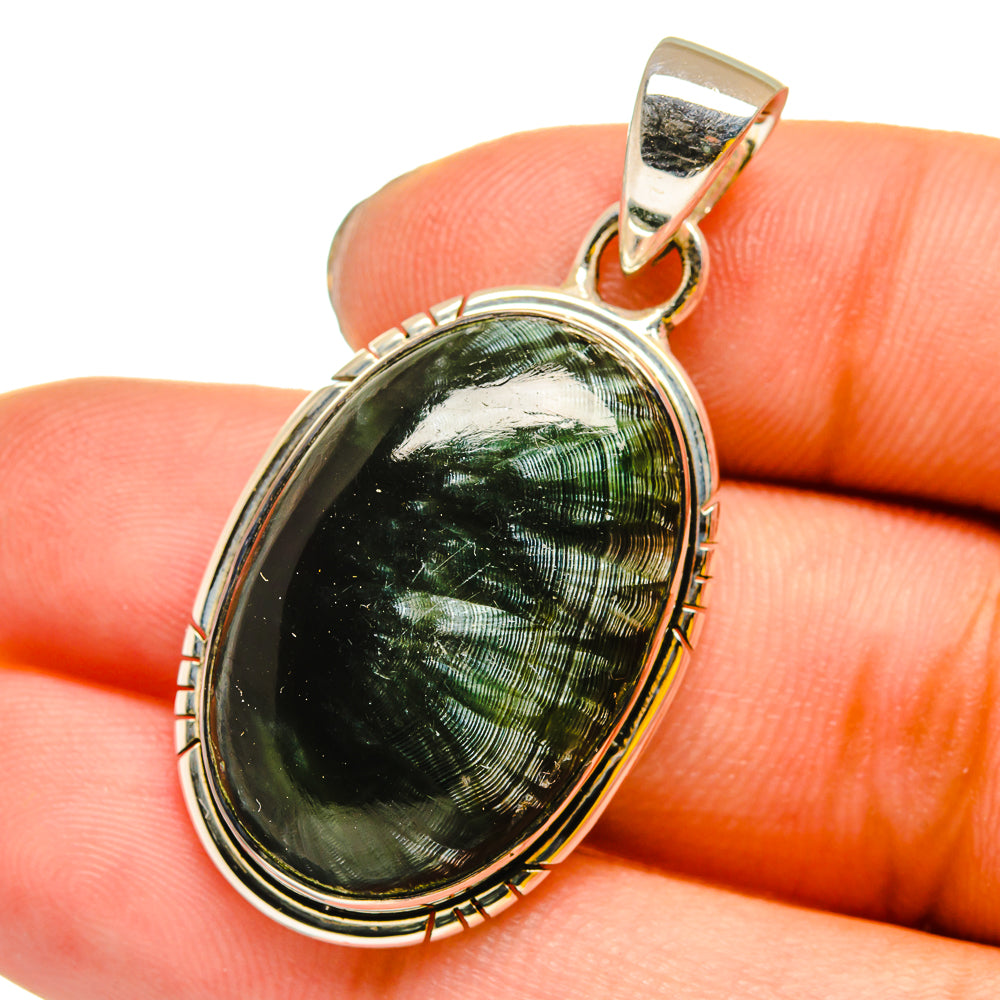 Seraphinite Pendants handcrafted by Anasilvercos - PD13211