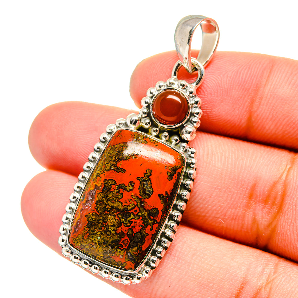 Moroccan Agate Pendants handcrafted by Anasilvercos - PD13219