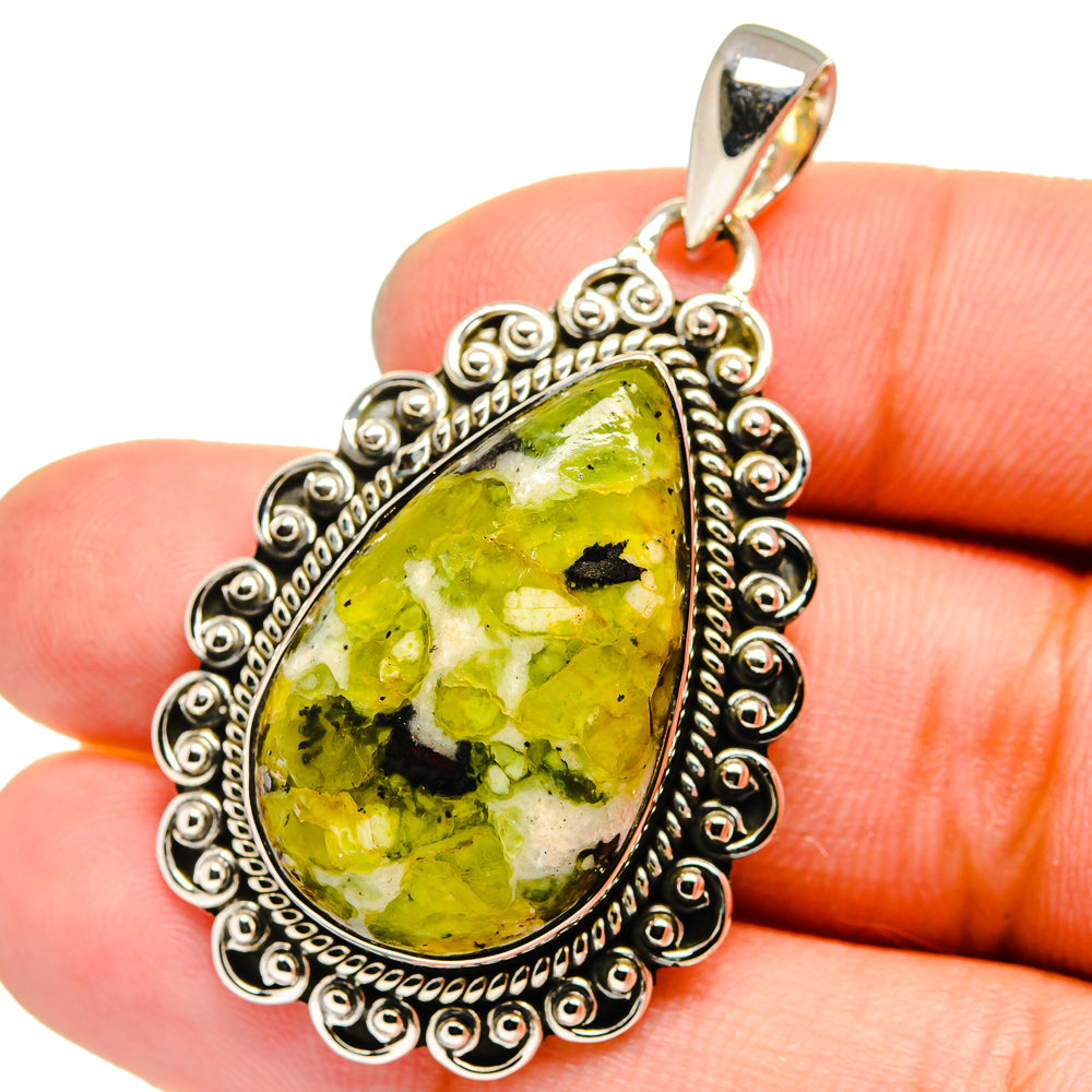 African Green Opal Pendants handcrafted by Anasilvercos - PD13223