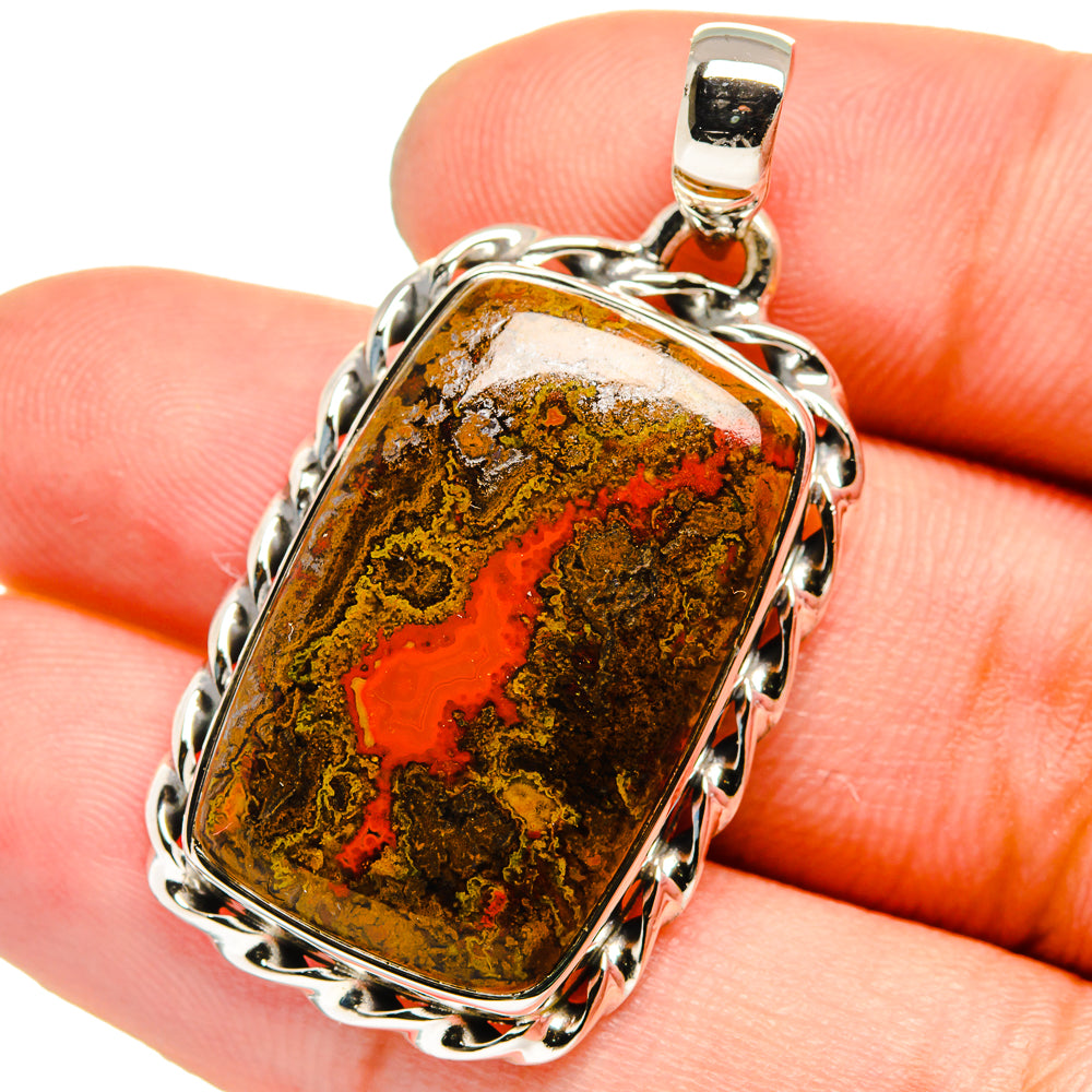 Moroccan Agate Pendants handcrafted by Anasilvercos - PD13228
