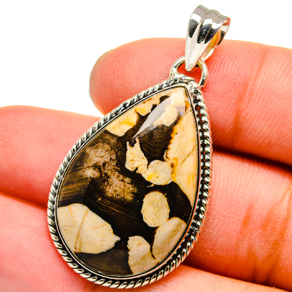 Peanut Wood Jasper Pendants handcrafted by Anasilvercos - PD13235