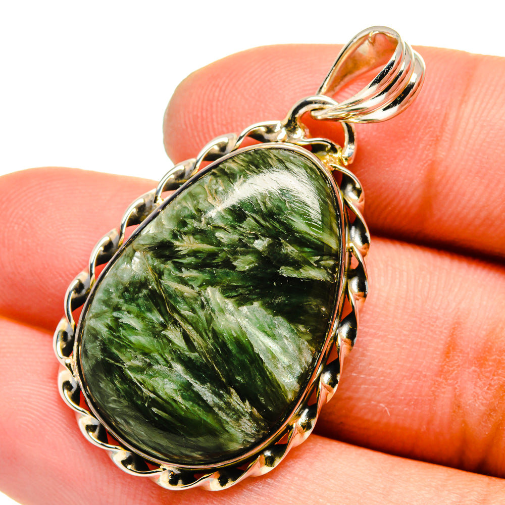 Seraphinite Pendants handcrafted by Anasilvercos - PD13240