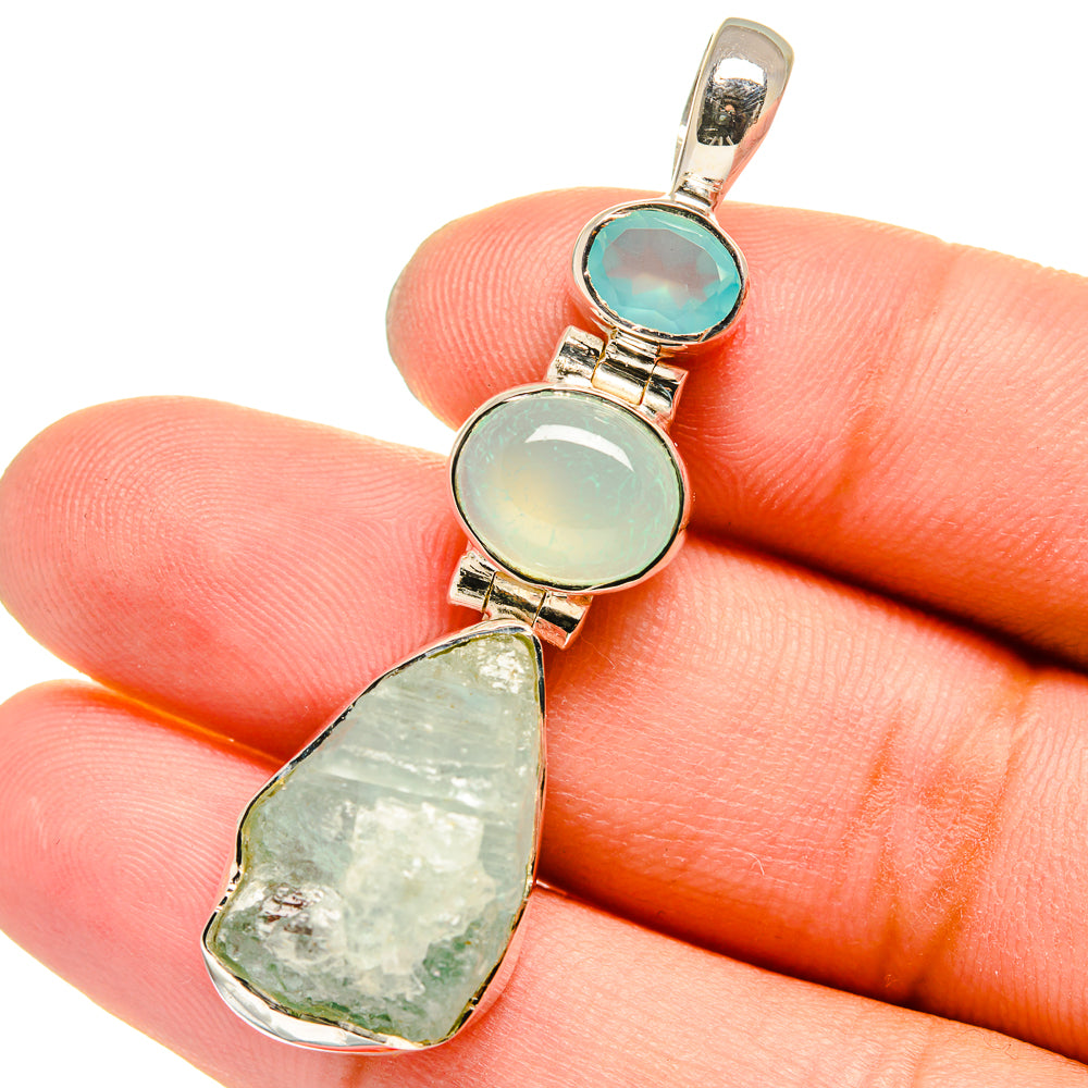 Aquamarine Pendants handcrafted by Anasilvercos - PD13242