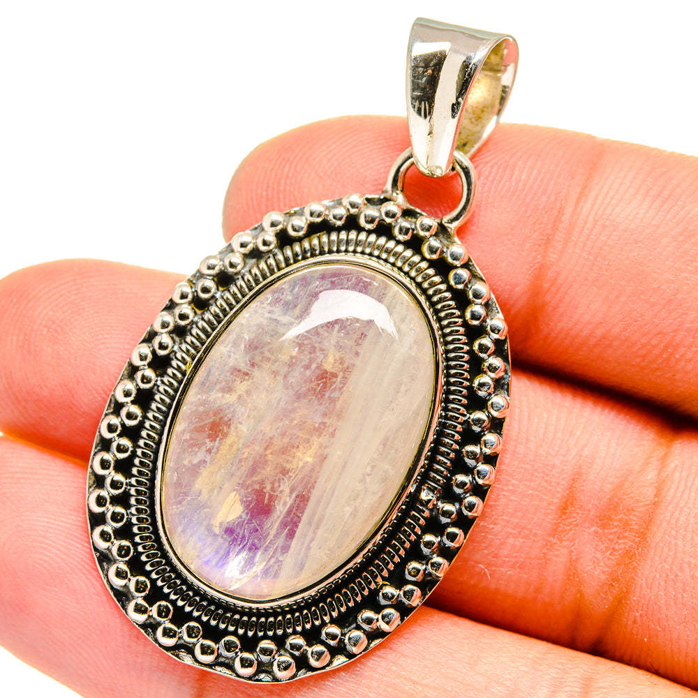 Rainbow Moonstone Pendants handcrafted by Anasilvercos - PD13245