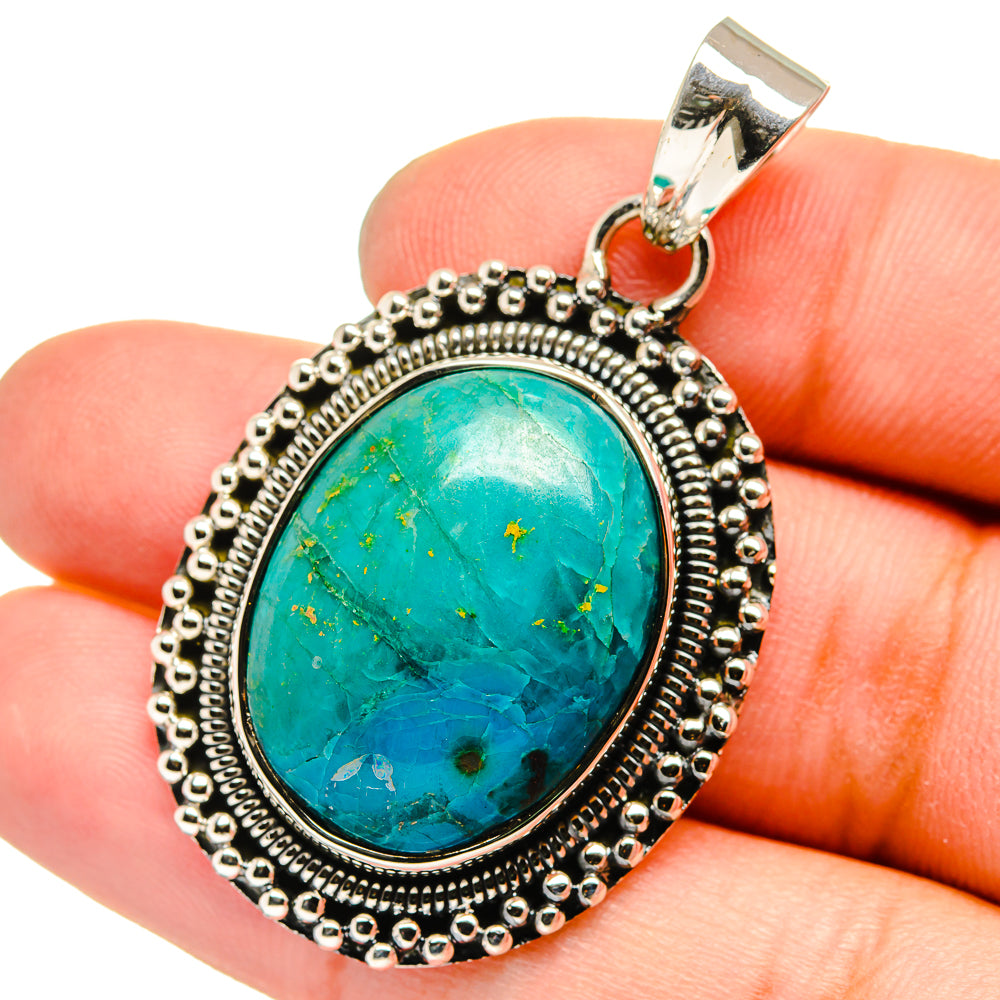 Chrysocolla Pendants handcrafted by Anasilvercos - PD13252