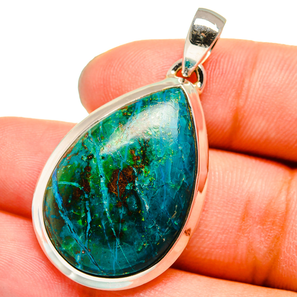 Chrysocolla Pendants handcrafted by Anasilvercos - PD13261