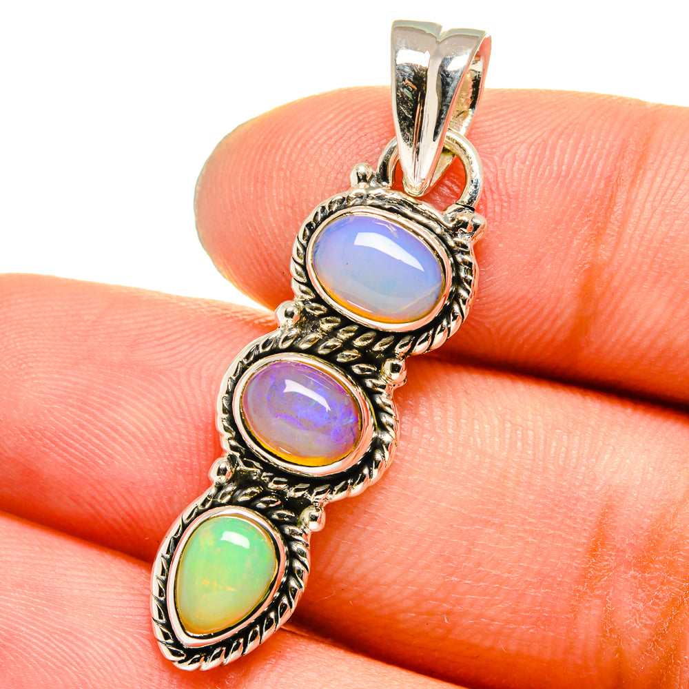 Ethiopian Opal Pendants handcrafted by Anasilvercos - PD13265