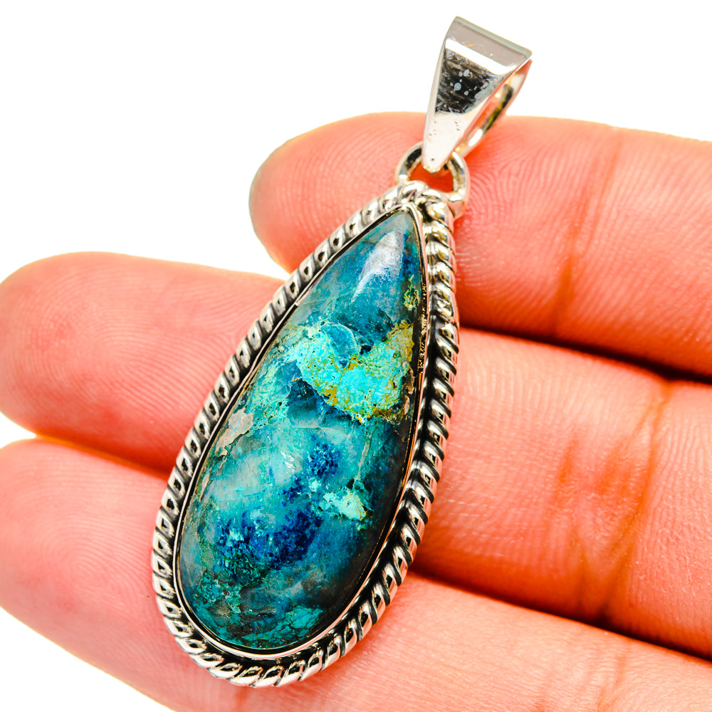 Chrysocolla Pendants handcrafted by Anasilvercos - PD13268