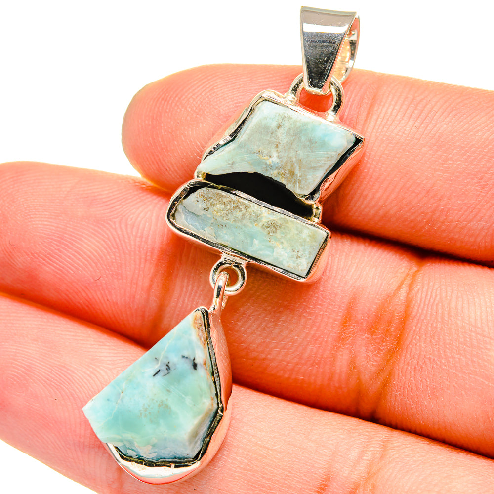 Larimar Pendants handcrafted by Anasilvercos - PD13272