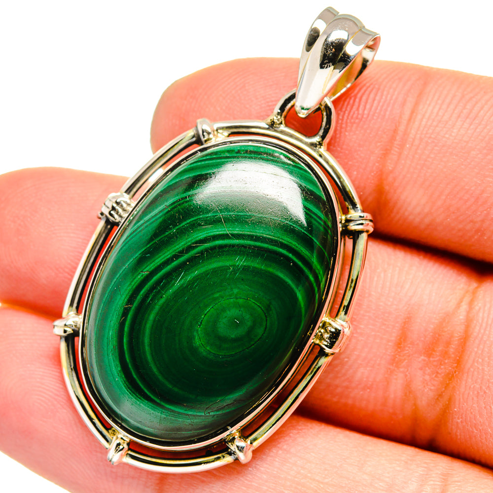 Malachite Pendants handcrafted by Anasilvercos - PD13292