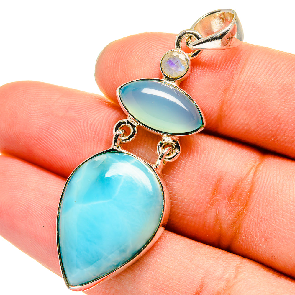 Larimar Pendants handcrafted by Anasilvercos - PD13298