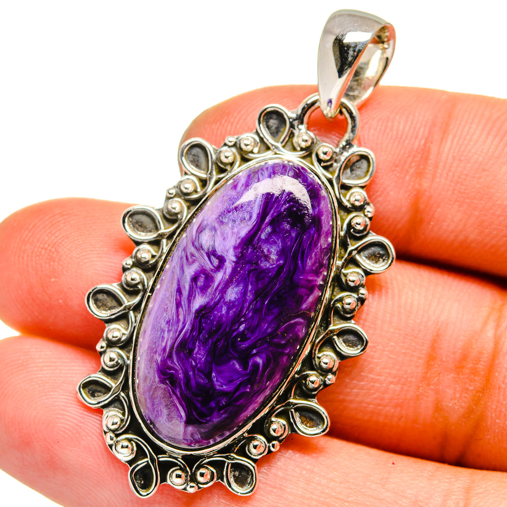 Charoite Pendants handcrafted by Anasilvercos - PD13387