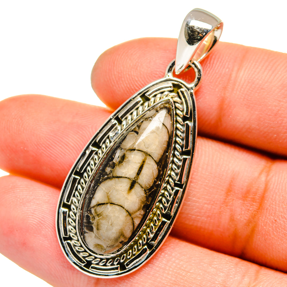 Orthoceras Fossil Pendants handcrafted by Anasilvercos - PD13412