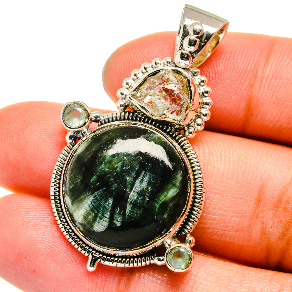 Seraphinite Pendants handcrafted by Anasilvercos - PD13417