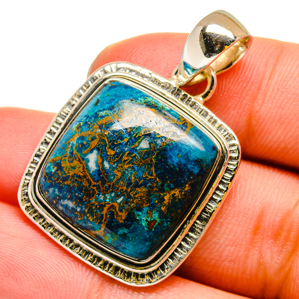 Chrysocolla Pendants handcrafted by Anasilvercos - PD13431
