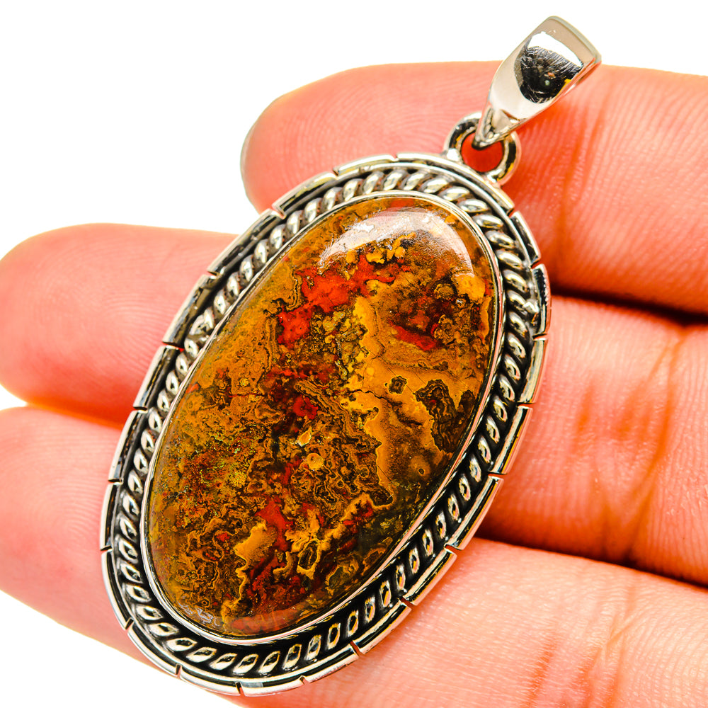 Moroccan Agate Pendants handcrafted by Anasilvercos - PD13434