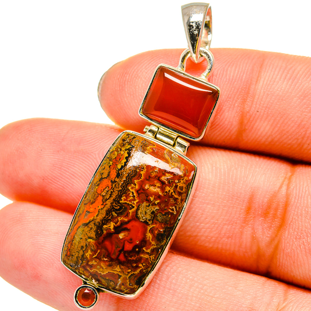Moroccan Agate Pendants handcrafted by Anasilvercos - PD13440