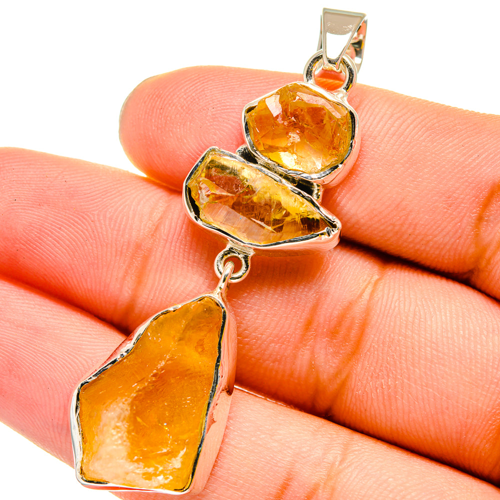 Citrine Pendants handcrafted by Anasilvercos - PD13442