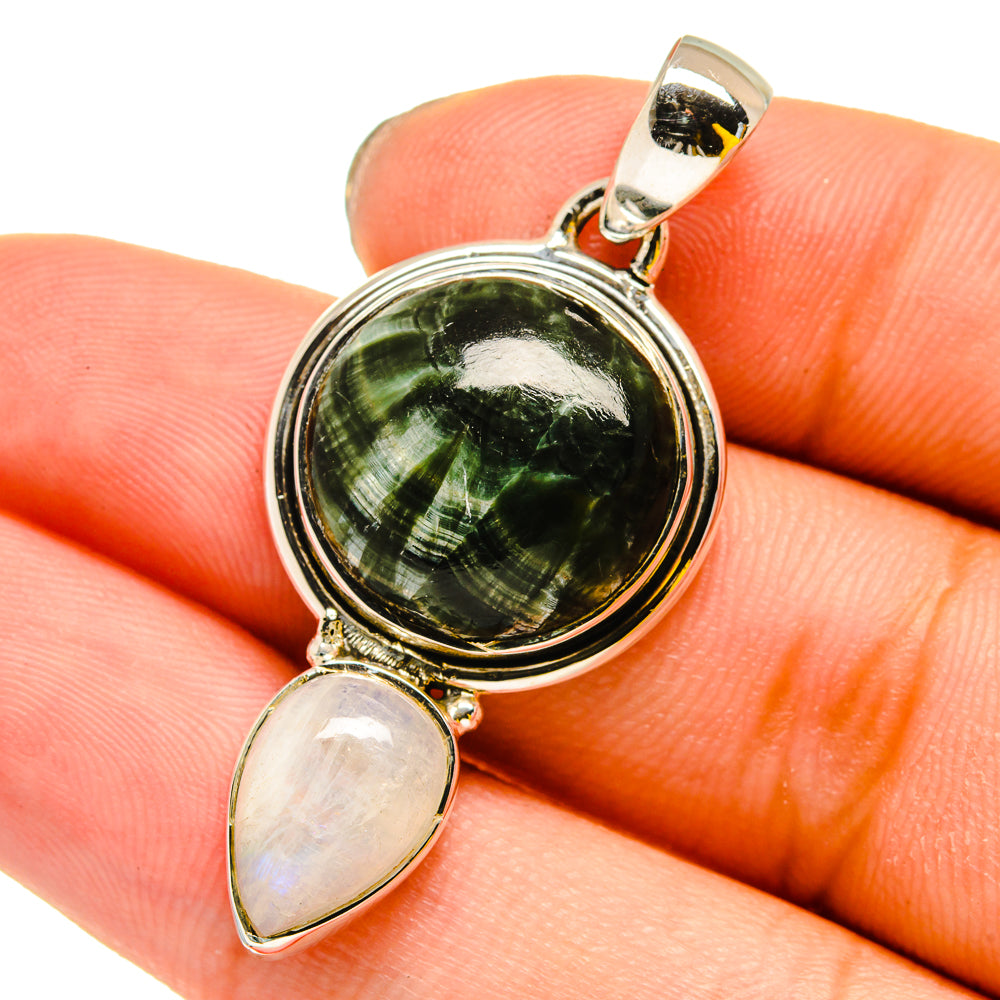 Seraphinite Pendants handcrafted by Anasilvercos - PD13453