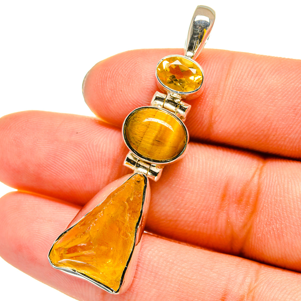Citrine Pendants handcrafted by Anasilvercos - PD13463