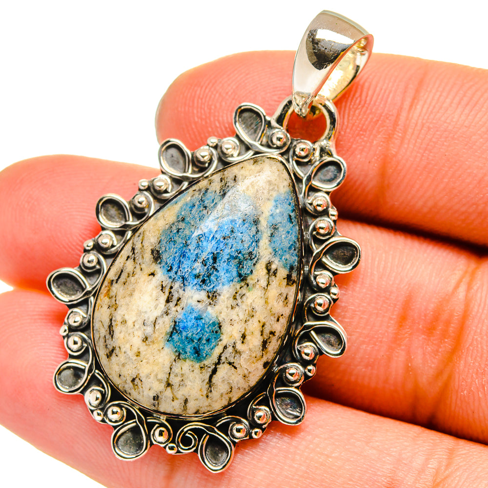K2 Blue Azurite Pendants handcrafted by Anasilvercos - PD13471