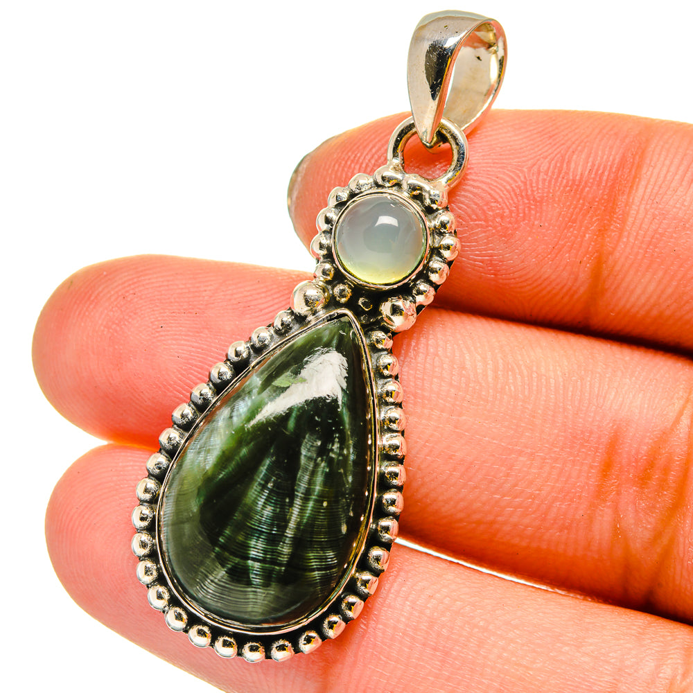 Seraphinite Pendants handcrafted by Anasilvercos - PD13477