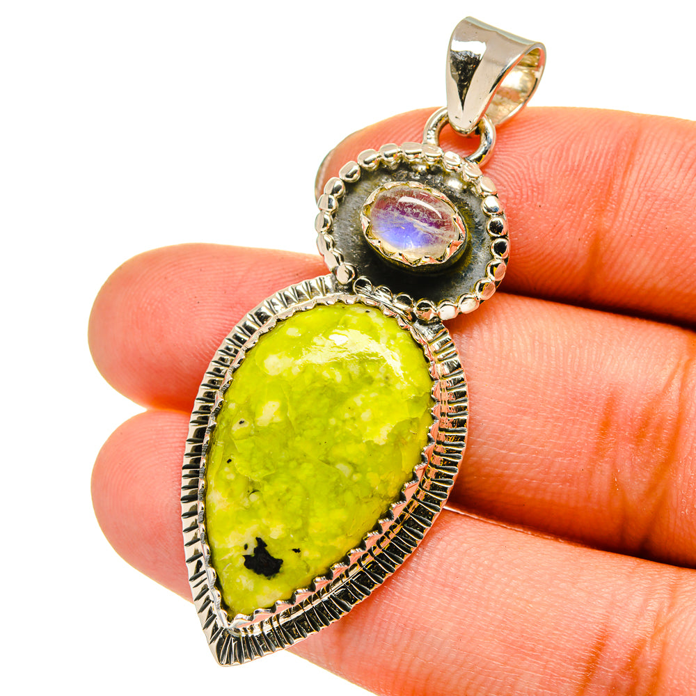 African Green Opal Pendants handcrafted by Anasilvercos - PD13479