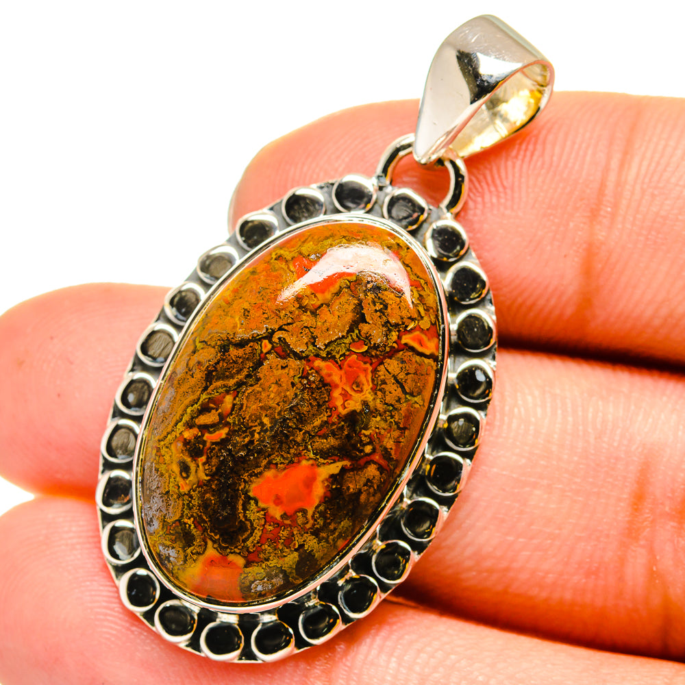 Moroccan Agate Pendants handcrafted by Anasilvercos - PD13495
