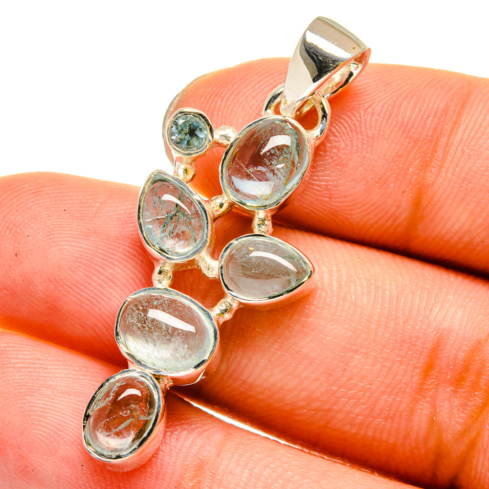 Aquamarine Pendants handcrafted by Anasilvercos - PD13503