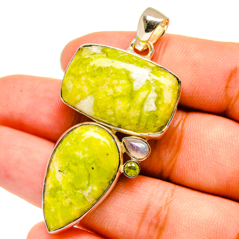 African Green Opal Pendants handcrafted by Anasilvercos - PD13510