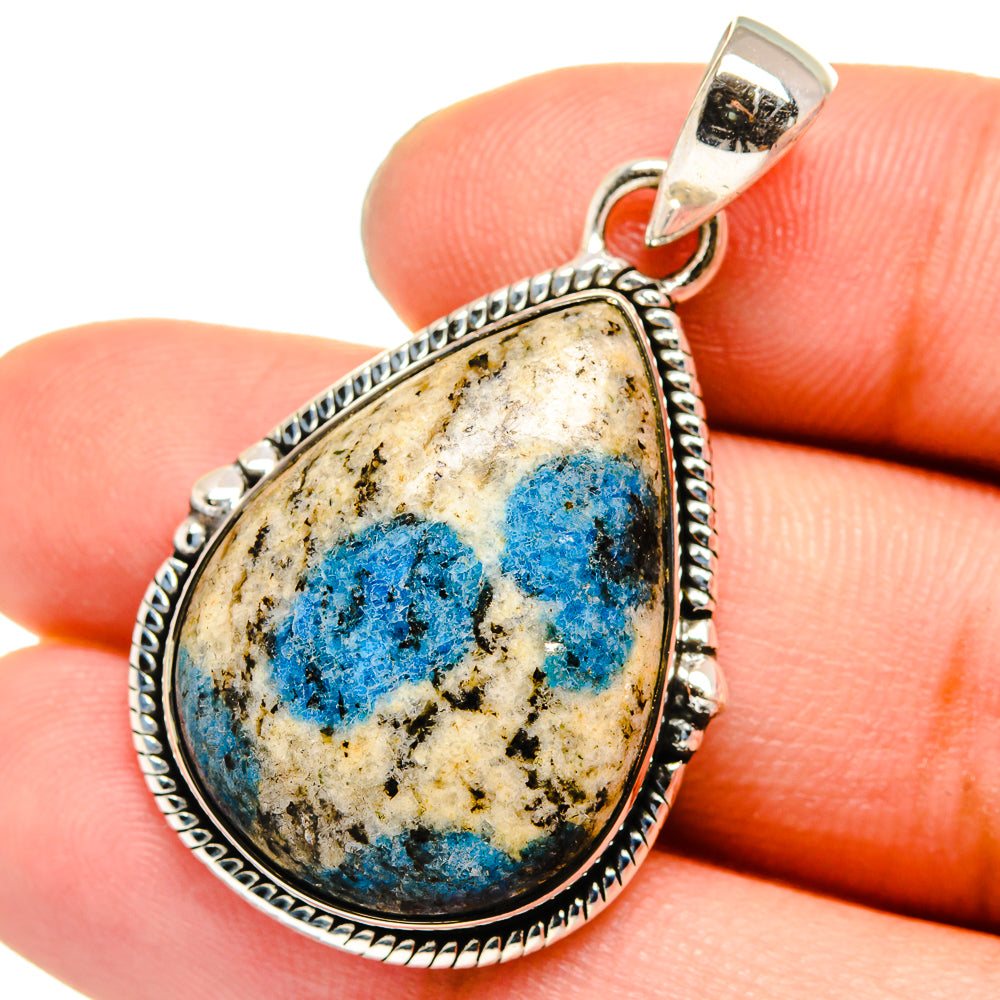 K2 Blue Azurite Pendants handcrafted by Anasilvercos - PD13521