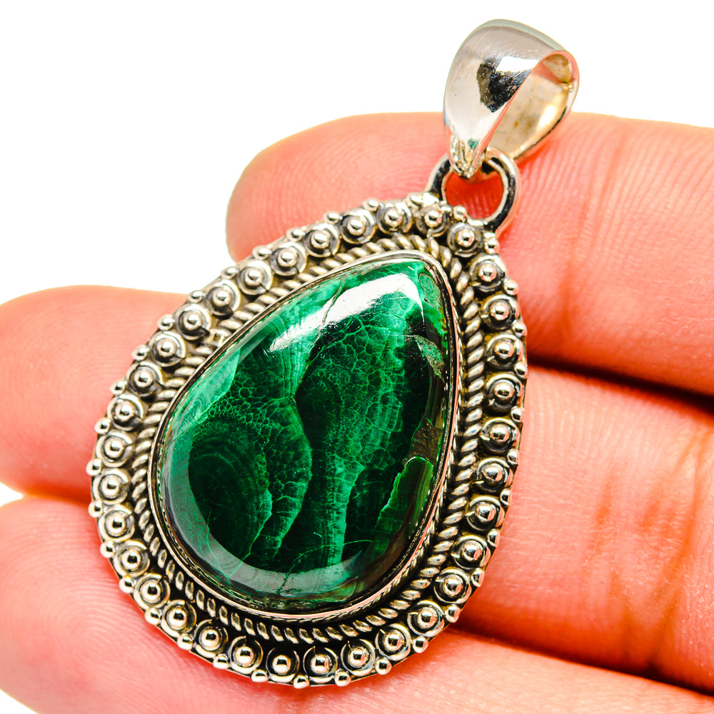Malachite Pendants handcrafted by Anasilvercos - PD13522