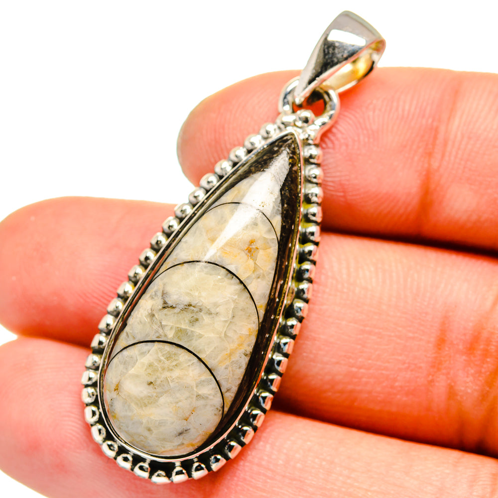 Orthoceras Fossil Pendants handcrafted by Anasilvercos - PD13533