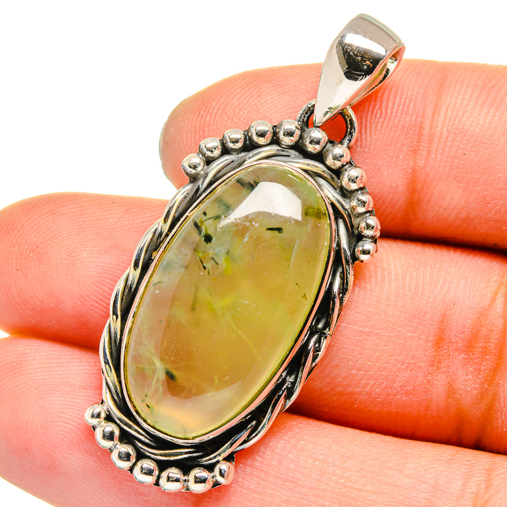 Prehnite Pendants handcrafted by Anasilvercos - PD13578