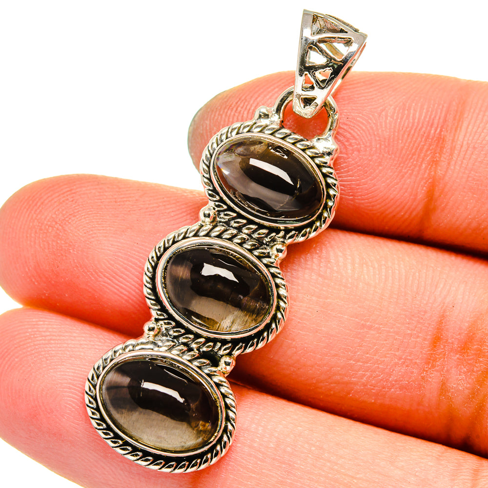 Smoky Quartz Pendants handcrafted by Anasilvercos - PD13587