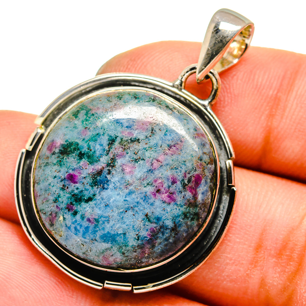 Ruby Fuchsite Pendants handcrafted by Anasilvercos - PD13604
