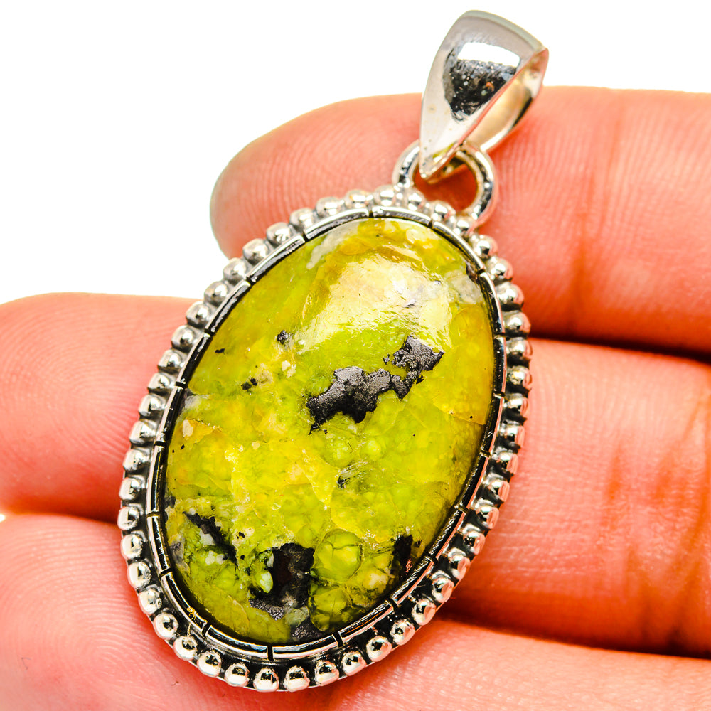 African Green Opal Pendants handcrafted by Anasilvercos - PD13609
