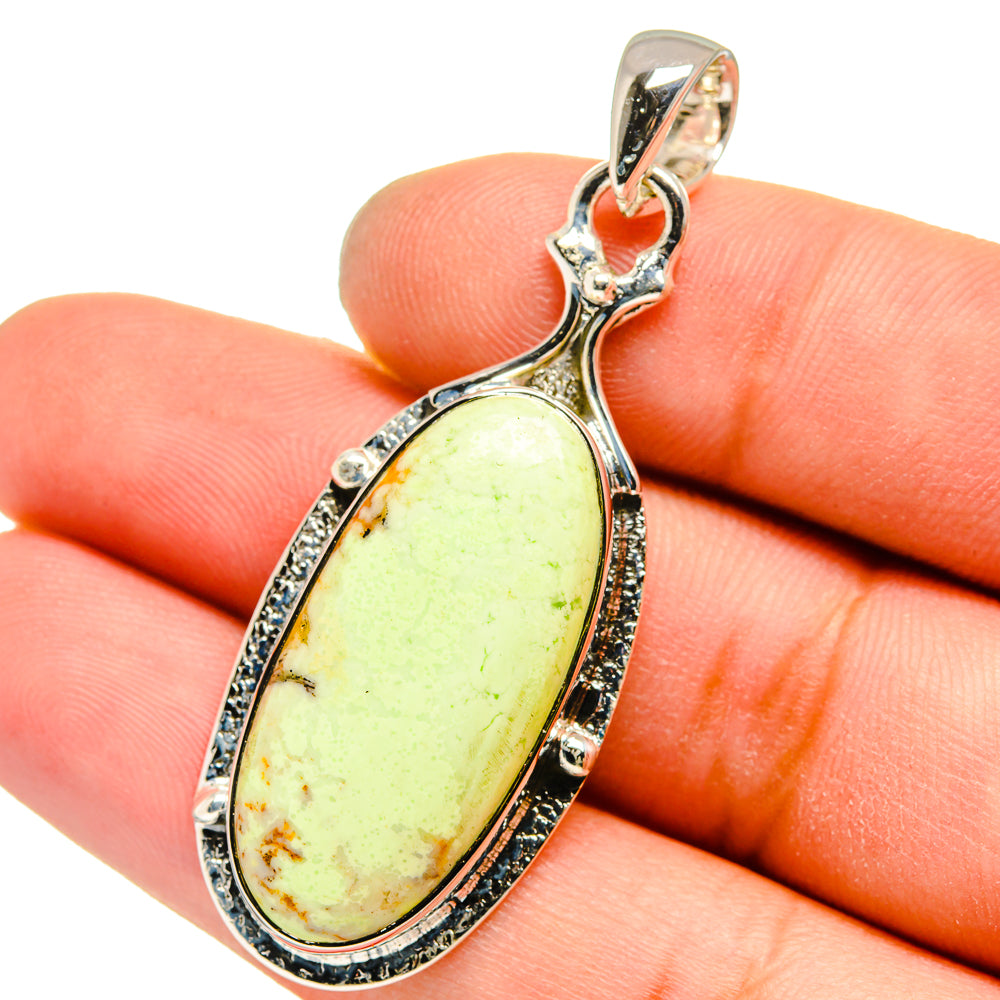 Lemon Chrysoprase Pendants handcrafted by Anasilvercos - PD13616
