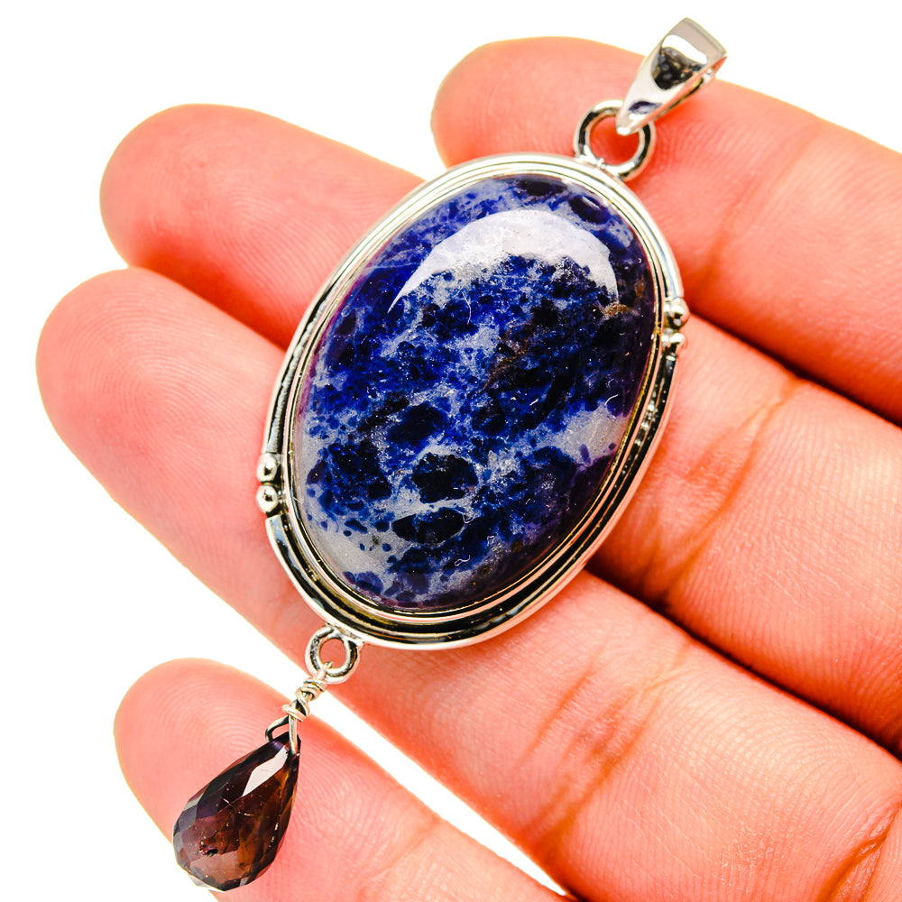 Sodalite, Amethyst Pendants handcrafted by Anasilvercos - PD13626