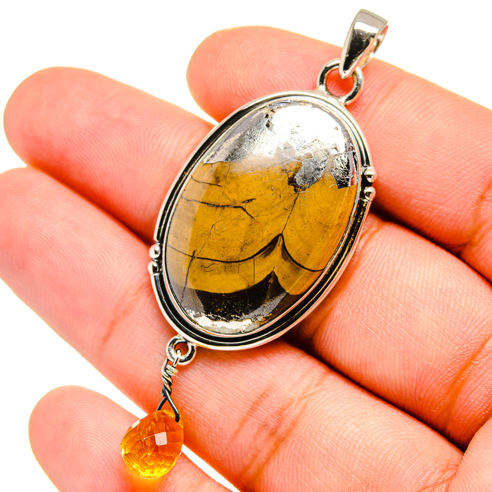 Schalenblende, Citrine Pendants handcrafted by Anasilvercos - PD13627