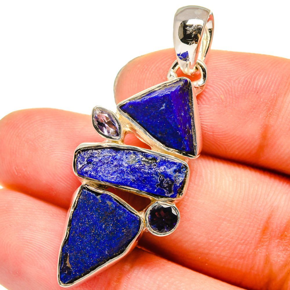Lapis Lazuli, Tanzanite Pendants handcrafted by Anasilvercos - PD13636