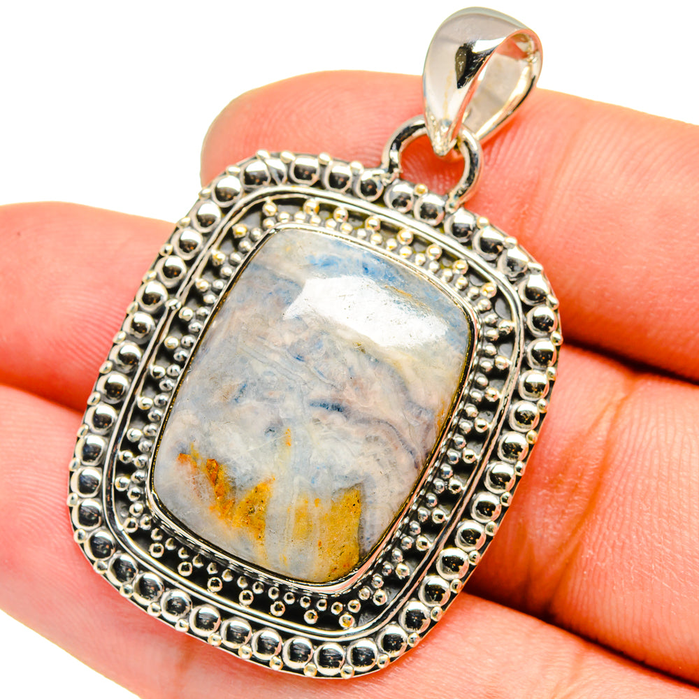 Blue Scheelite Pendants handcrafted by Anasilvercos - PD13656