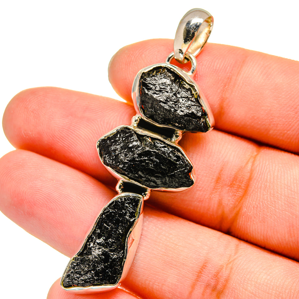 Black Tourmaline Pendants handcrafted by Anasilvercos - PD13658