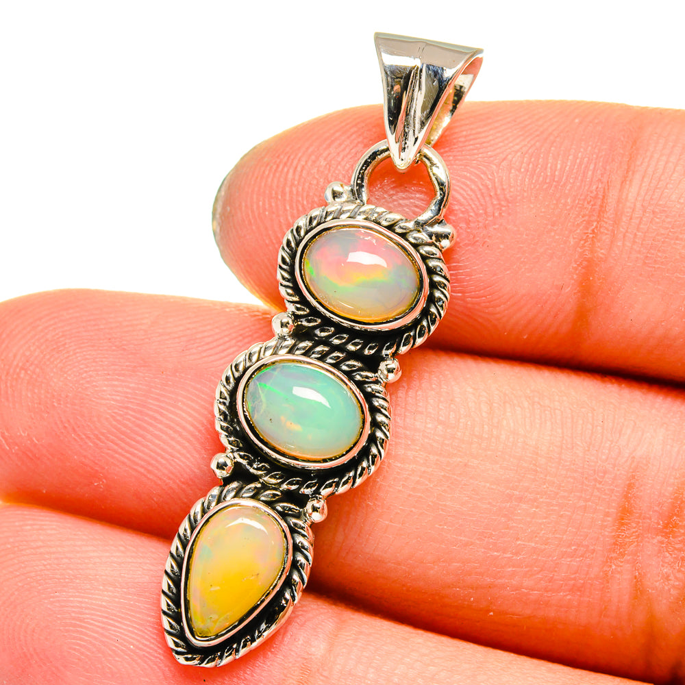 Ethiopian Opal Pendants handcrafted by Anasilvercos - PD13679