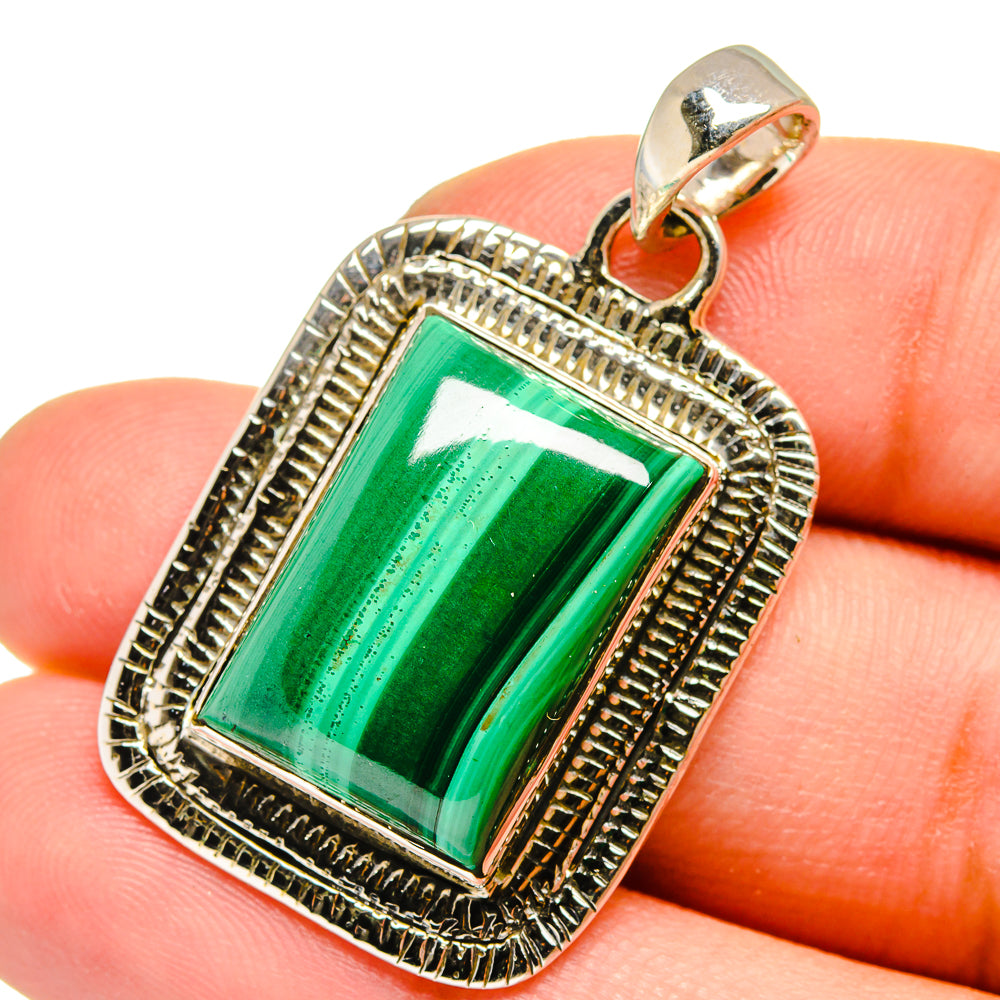 Malachite Pendants handcrafted by Anasilvercos - PD13686