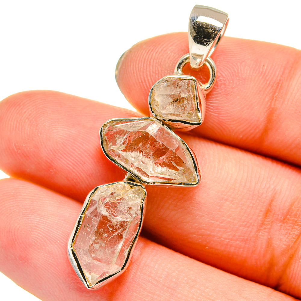 Herkimer Diamond Pendants handcrafted by Anasilvercos - PD13704