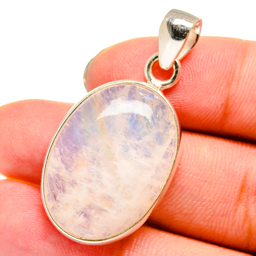 Rainbow Moonstone Pendants handcrafted by Anasilvercos - PD13732