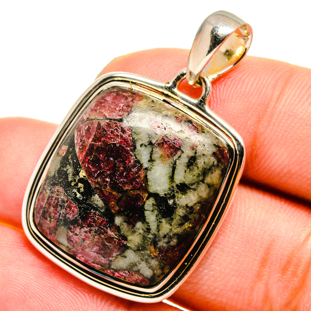 Russian Eudialyte Pendants handcrafted by Anasilvercos - PD13772