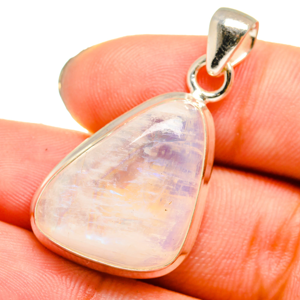 Rainbow Moonstone Pendants handcrafted by Anasilvercos - PD13780